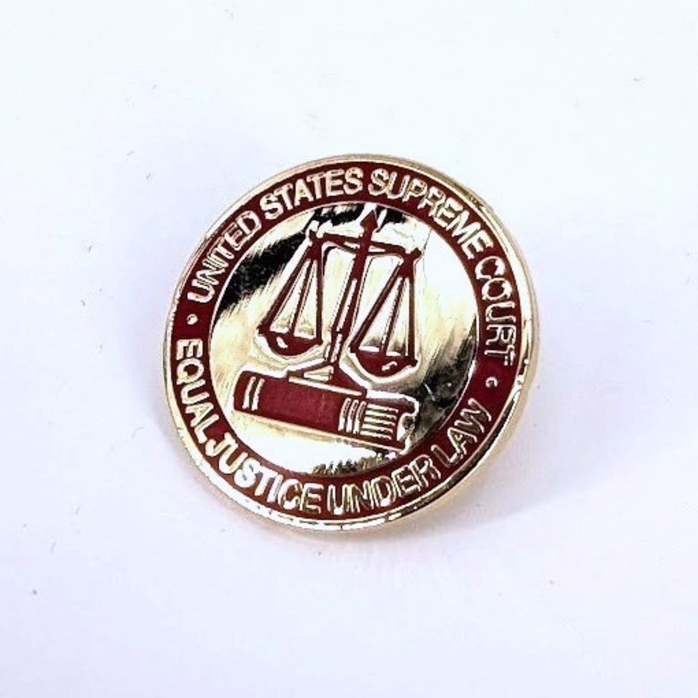 United States Supreme Court Lapel Pin Scales of Justice Enamel Equal Justice